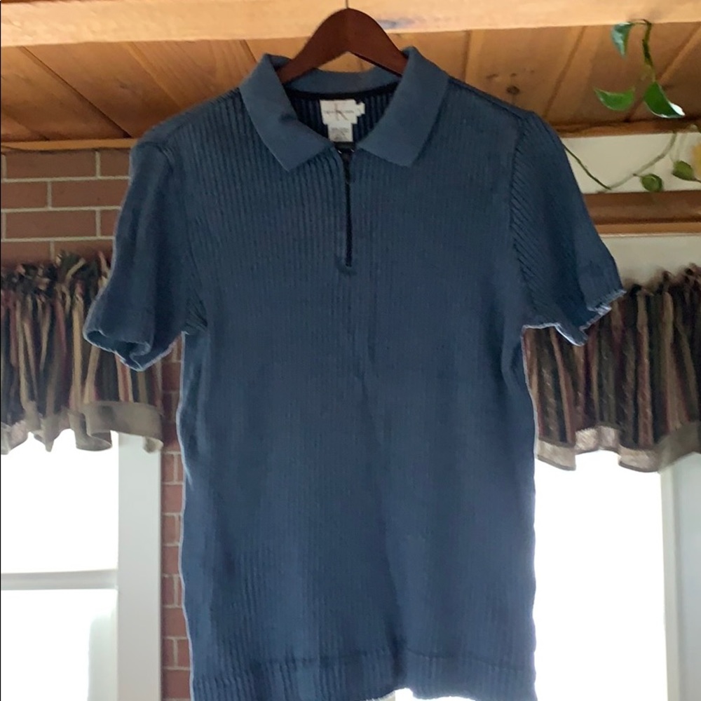 Calvin Klein zip down polo